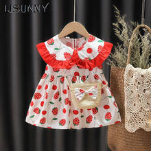 LISUNNY Baby Girls Summer Dress New Toddler Girl Strawberry Princess Dresses with Bag Newborn Party Dress Infant Sweet Clothing 2024 - buy cheap