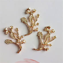 50PCS 27*39mm Gold color Alloy Material Big Branch Charm Leaf Branch charm for Wedding Head DIY Handmade Jewelry Making 2024 - buy cheap