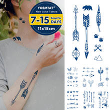 Водостойкая временная татуировка Juice стойкая, наклейка, стрела, перо, цветок, Геометрическая, флэш-тату, детское боди-арт, искусственная татуировка, натуральные чернила 2024 - купить недорого