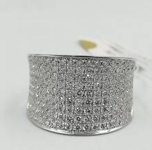 Brilhante joias de luxo 925 prata esterlina branca safira cz diamante pedras preciosas promessa mulheres aliança de casamento anel de dedo banda 2024 - compre barato