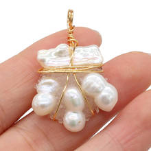 Natural Pearls Pendant For DIY Jewelry Making Necklace Bracelet Earring Accessories Women Gift Size 25x40mm 2024 - buy cheap