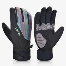 Зимние водонепроницаемые и теплые велосипедные перчатки для мужчин и женщин, амортизирующие, для сенсорного экрана, с закрытыми пальцами 2024 - купить недорого