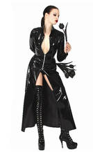 Women Patent Leather Long Coat Black PVC Bodysuit Dress The Matrix Halloween Cosplay Gay Latex Costume 2024 - buy cheap