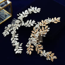 Fashion Leaves Brides Barrettes Hair Combs Pearls Headbands Bridal Wedding Hair Accessories 2024 - buy cheap