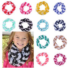 16 Colors Chevron Wave Print Infinity Scarf Summer Spring Girls Loop Kids Ring Scarves Baby Accessories Children's Snood 2024 - buy cheap