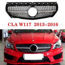 1PCS Black Silver Without emblem Diamond grille suitable for CLA class W117 CLA180 CLA200 CLA250 CLA45 2013-2016 2024 - buy cheap