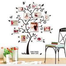 Pegatinas de pared de árbol de amor para sala de estar, marco de fotos para dormitorio, decoración de ventana de vidrio, arte extraíble, papel tapiz para el hogar 2024 - compra barato