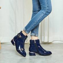 Big Size 9 10 11 12 boots women shoes ankle boots for women ladies boots shoes woman winter Pointed side zipper 2024 - buy cheap