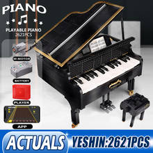 Yeshin High-tech APP Control Piano Set With Motor Model Building Blocks Bricks Kids Educational Toys Birthday Christmas Gifts 2024 - buy cheap