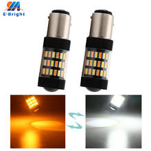 2pcs 12V 4014 60 SMD BA15D BAY15D 1157 P21/5W 3157 7443 LED Bulbs Car Driving Turn Signals Brake Lights Dual Colors White&Amber 2024 - buy cheap