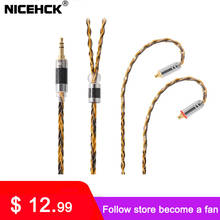 NICEHCK-Cable de auriculares C8-1, accesorio Chapado en plata y cobre mezclado, 8 núcleos, 3,5/2,5/4,4mm, MMCX/NX7 Pro/QDC/0,78mm, 2 pines, para DB3, ST-10s, VX 2024 - compra barato