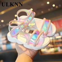 ULKNN Children's Summer Flats Pink Solid Footwears Shoes 2021 New Sandals For Girls Fashion Spring Soft Kids Casual Sports Shoes 2024 - buy cheap