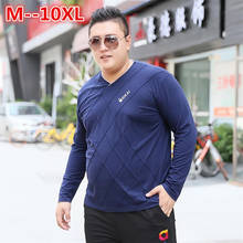 Big large size 10XL 8XL 6XL 5XL 4XL New spring Long Sleeve T Shirt Men Vintage Slim Fit Cotton Shirts Men Plus Size Tops 2024 - buy cheap