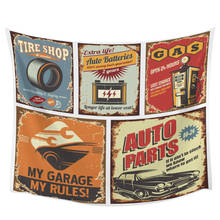 Old Posters Advertising Car Navigation Wall Decor Tapestries Bedspread Coverlet Tapestry Curtain Sheet Throw Towel Furniture 2024 - buy cheap