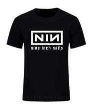 Camisetas de verano de Nine Inch Nails Rock Band para hombre, camisas informales de Hip Hop de manga corta, 100% de algodón con cuello redondo, ropa de marca 2024 - compra barato