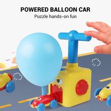 Educação ciência experimento brinquedo inercial balão de energia brinquedo do carro quebra-cabeça diversão energia inercial carro balão brinquedos para crianças presente 2024 - compre barato