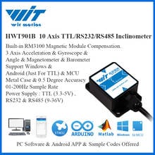 WitMotion HWT901B 10 Axis Sensor Angle Inclinometer + Accelerometer + Gyro + Magnetometer RM3100 + Barometer For PC/Android/MCU 2024 - buy cheap