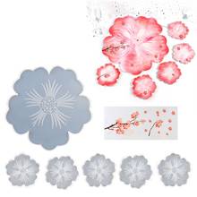 Large Flower Shape Resin Coaster Molds DIY Silicone Tray for Fruit Cup Geode Agate Platter Epoxy Resin Molds Art Crafts 2024 - buy cheap