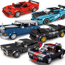 Speed Champions Racing Car Model Building Blocks Rennauto Voiture City Vehicle Super Racers Sports Construction Toys Technique 2024 - buy cheap