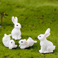 1Pcs Mini Cute Rabbit Family Animal Model Craft Gift Bonsai Decor Miniature Home Character Ornament DIY Garden Easter Decoration 2024 - buy cheap