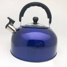 Чайник со свистком, газовая плита из нержавеющей стали объемом 3 л, чайник для кемпинга, J серебристый/красный/синий чайник со свистком, кухонные инструменты 2024 - купить недорого