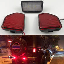 Para jeep jl amortecedor traseiro led luz da cauda vermelho led pára-choques quebrar luz luzes traseiras para jeep wrangler jl 2018 2019 acessórios 2024 - compre barato