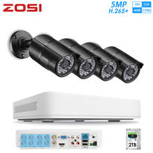 ZOSI H.265+ 8CH CVBS AHD CVBS TVI Super HD 5MP Security Camera System With 2TB HDD and Weatherproof CCTV Video Cameras DVR Kit 2024 - buy cheap