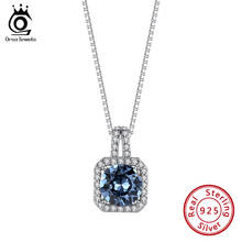 Orsa jewels, colar com pingente de prata esterlina 925, colar clássico de pedra de cristal austríaca para mulheres, jóias de prata de luxo, swn01 2024 - compre barato