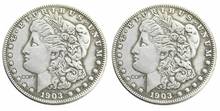 Us 1903/1903 moeda banhada a prata morgan 2024 - compre barato