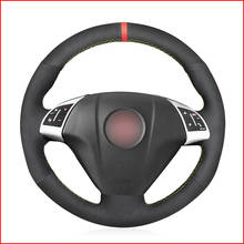 Black Suede Hand Sew Comfortable Soft Steering Wheel Cover for Fiat Grande Punto Bravo Linea 2007-2019 Qubo Doblo Opel Combo 2024 - buy cheap