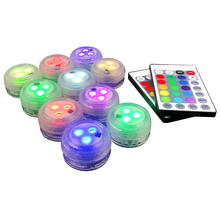 10Pcs Submersible LED Lights with Remote Full Waterproof Pool Lights Color Changing Underwater Lights for Ponds Vase Aquarium 2024 - buy cheap