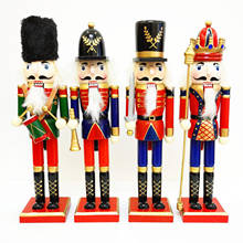 Christmas Wooden Nutcracker Soldier 30CM Handcraft Puppet Room Decoration New Year Christmas Gift Decor 2024 - buy cheap