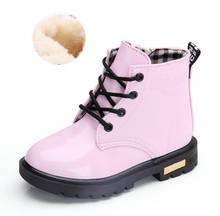 Autumn Winter Fashion Children Fur Boots Kids shoes Boys Girls Plush Ankle Snow boots PU Leather Baby Motorcycle boot Size 21-3 2024 - buy cheap