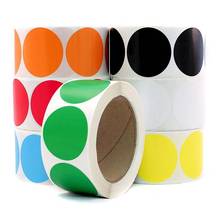 500pcs/roll 25mm Round Dot Sticker Colorful Chroma Label Coded Adhesive Label Dot Sticker White/Yellow/Blue/Pink/Black/Purple 2024 - buy cheap