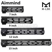 AR15 MLOK 7" 9" 12"15" Hunting Tactical Rifle Scope Mount  Slim Free Float Handguard Picatinny Rail Mount Bracket,Black/Red/Blue 2024 - buy cheap