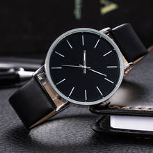 Simple Style Men's Analog Quartz Watches Men Fashion Casual Black Clock High Quality Man Leather Wrist Watch Relogio Masculino 2024 - buy cheap
