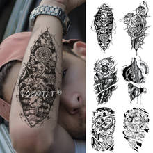 Тату-наклейка на руку с механическим механизмом, временная бионическая Водонепроницаемая 3d-тату, робот, металлический боди-арт, искусственная татуировка для мужчин, женщин и мужчин 2024 - купить недорого