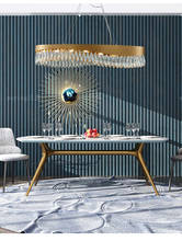 Candelabro de cristal de lujo, luz postmoderna, sala de estar, comedor, estudio, dormitorio, de acero inoxidable 2024 - compra barato