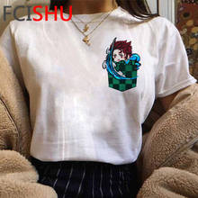 Забавная мультяшная футболка для мужчин и женщин с изображением рассеянного демона, футболка с японским аниме, модная футболка с графическим рисунком, топ в стиле хип-хоп, Мужская футболка 2024 - купить недорого