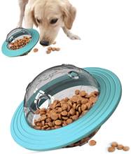Brinquedo do cão vazamento de alimentos bola voador pires grande treinamento interativo do cão multifuncional mascar brinquedo dentes limpeza suprimentos para animais estimação 2024 - compre barato