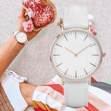 Новые Модные Простые Женские часы, женские повседневные кожаные кварцевые часы, Relogio Feminino Montre Femme Zegarek Damski horlogs Dames 2024 - купить недорого