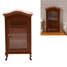 Casa de muñecas en miniatura, mueble de juguete, Mini armario para vino, color marrón, 1:12 2024 - compra barato