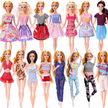 4pcs/set Doll Clothes Fashion Daily Wear Casual Outfits Suit Vest T-Shirt Party Skirt Pants Dress For Barbie Doll Accessories 2024 - buy cheap