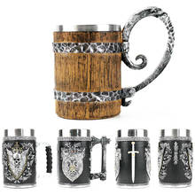 Beer Mugs Stein Tankard Double Headed Eagle Winged Sword And Shield Skull Crest 304 Stainless Steel Tumbler Coffee Cup Mug 600ml 2024 - buy cheap