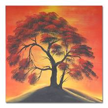 Hand Painted Canvas Oil Painting Modern Household Adornment Wishing Tree Landscape Pictures Wall Decor For Living Room No Framed 2024 - buy cheap