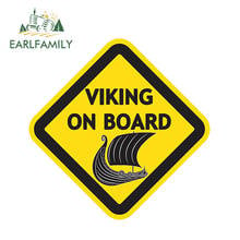 EARLFAMILY-pegatinas vikingas a bordo para coche, calcomanía de vinilo con personalidad, accesorios impermeables, 12cm x 12cm 2024 - compra barato