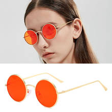 Classic literary Harajuku sunglasses lady Vintage round frame metal sunglasses punk sun glasses men hip hop style retro brand 2024 - buy cheap