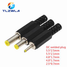 500PCS DC Power Adapter Plug 5.5*2.1mm DC Plug Connector Welding line Male Plug 5.5x2.5 4.8 1.7 1.35 0.7MM 2024 - buy cheap