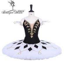 Women Harlequinade Professional Tutu White Black Pancake Platter Performance Tutus Ballet Stage Costume Tutu Costume BT9228 2024 - buy cheap