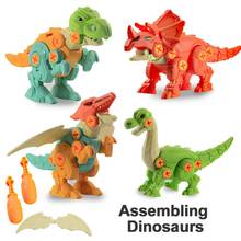 New Nut Disassembly And Assembly Dinosaur Toy Tyrannosauru Triceratop Dinosaur Egg DIY Model Educational Toys For Children Gift 2024 - buy cheap